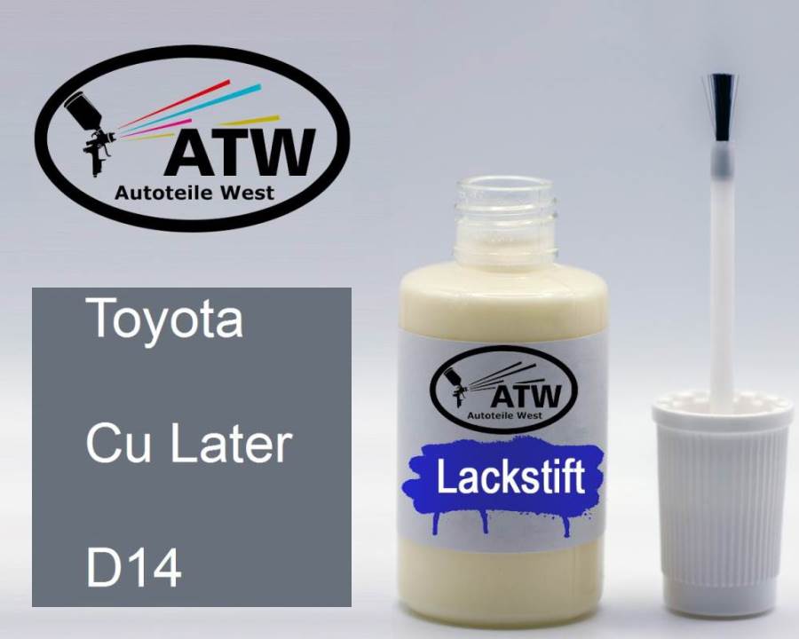 Toyota, Cu Later, D14: 20ml Lackstift, von ATW Autoteile West.